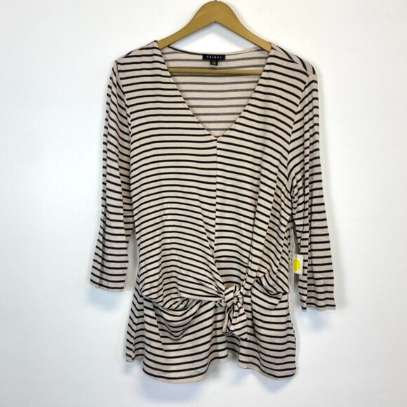 NWT Tribal Striped Front Knot Top - Picture 1 of 9